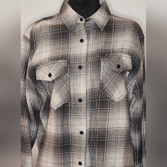NWT Hurley mens flannel button up sz SM - Picture 5 of 8